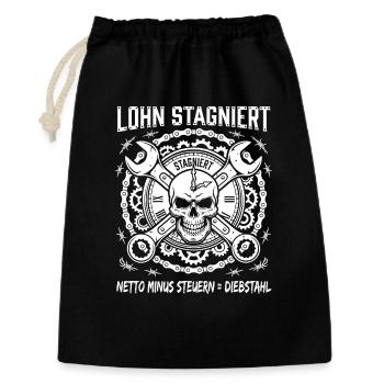 Wages stagnate net minus, taxes are theft - Gift Bag 30 x 45 cm - black - Front