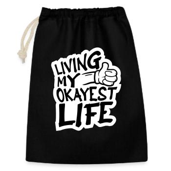 Vivre ma vie la plus correcte Drôle de dicton, médiocre - Sac cadeau 30 x 45 cm - noir - Devant