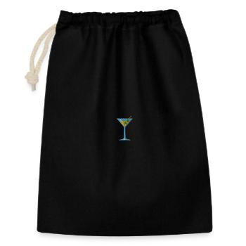 Cocktail - Geschenkbeutel aus Baumwolle (30 x 45 cm) - Schwarz - Vorne