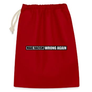 Rendre le racisme faux - Sac cadeau 30 x 45 cm - rouge - Devant