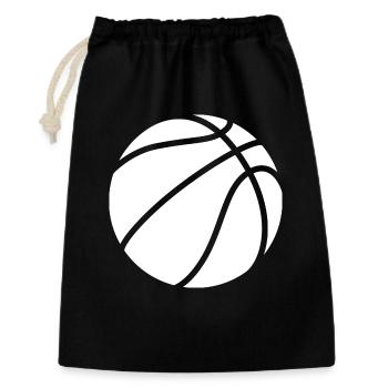 Logo de basket-ball blanc - Sac cadeau 30 x 45 cm - noir - Devant