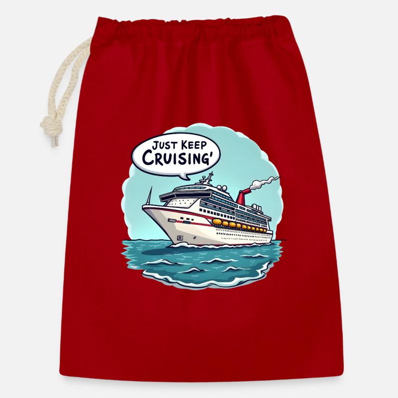 Continuez simplement à naviguer" - Sac cadeau 30 x 45 cm - rouge