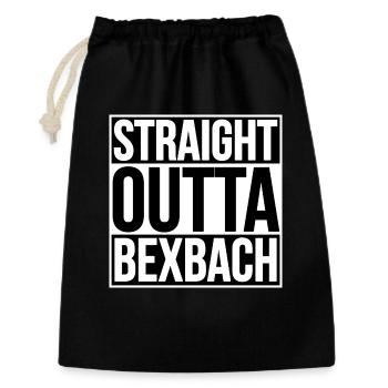 Straight Outta Bexbach - Geschenkbeutel aus Baumwolle (30 x 45 cm) - Schwarz - Vorne