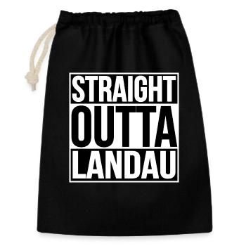 Straight Outta Landau - Geschenkbeutel aus Baumwolle (30 x 45 cm) - Schwarz - Vorne
