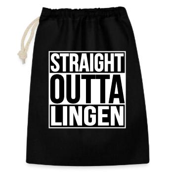 Straight Outta Lingen - Gift Bag 30 x 45 cm - black - Front