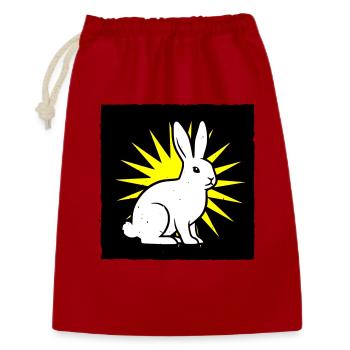 Cool bunny in punk rock & pop art style - Gift Bag 30 x 45 cm - red - Front