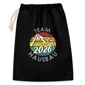 Team Haubau 2026 Builder Builder rétro vintage - Sac cadeau 30 x 45 cm - noir - Devant