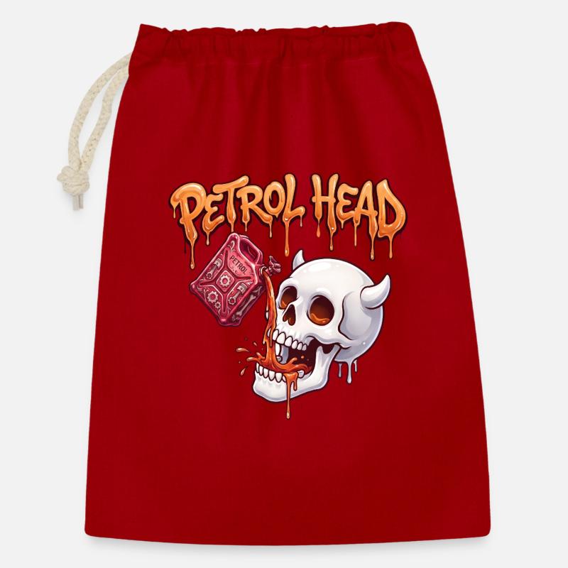 Crâne de Pétrolin - Sac cadeau 30 x 45 cm - rouge