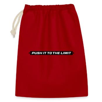 Push It To The Limit - Geschenkbeutel aus Baumwolle (30 x 45 cm) - Rot - Vorne