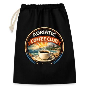 Croatia Adriatic Coffee Club Retro Logo - Gift Bag 30 x 45 cm - black - Front