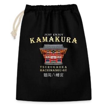 Japan, Kamakura City, Shinto Shrine Drawing - Gift Bag 30 x 45 cm - black - Front