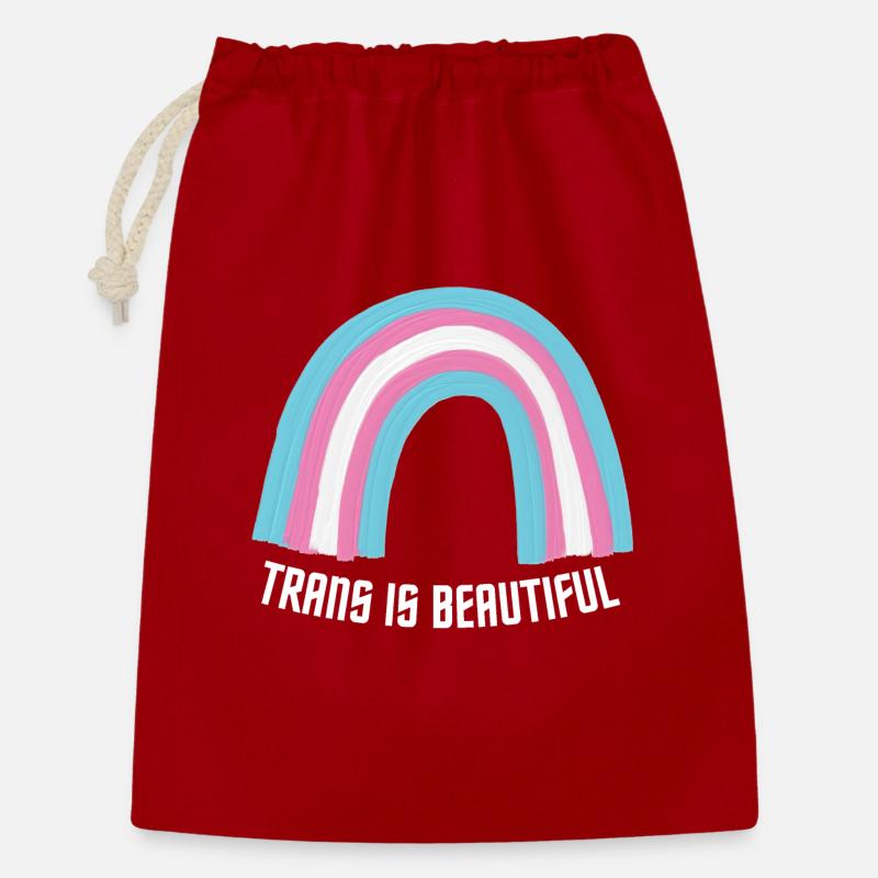 Trans is beautiful - Gift Bag 30 x 45 cm - red