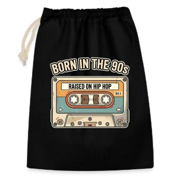 Né dans les années 90 Hip Hop Cassette - Sac cadeau 30 x 45 cm - noir - Devant