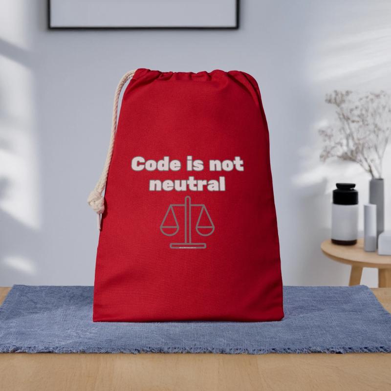 Code Is Not Neutral - Ethical Coder Statement Gift Bag 30 x 45 cm