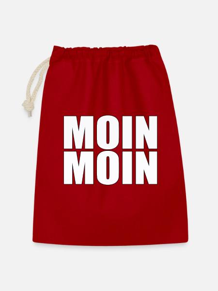 MOIN MOIN - Geschenkbeutel aus Baumwolle (30 x 45 cm) - Rot