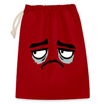 Mürrisches Trauriges Enttäuschtes Gesicht Lustig - Sac cadeau 30 x 45 cm - rouge - Devant