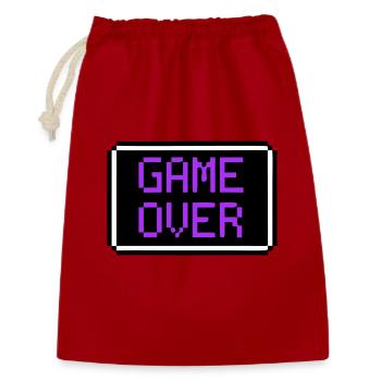 Game Over Shield Rétro Gamer - Sac cadeau 30 x 45 cm - rouge - Devant