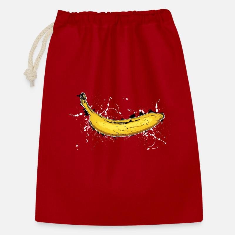 Banane - Geschenkbeutel aus Baumwolle (30 x 45 cm) - Rot