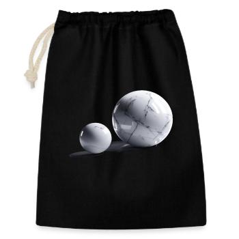 Marble Ball/Sphere - Gift Bag 30 x 45 cm - black - Front