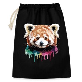 Red Panda Head Color Art - Gift Bag 30 x 45 cm - black - Front