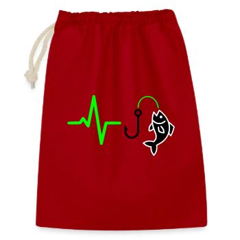 Angler Pulse Fish Silhouette - Gift Bag 30 x 45 cm - red - Front