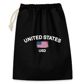 Graphique USD du drapeau américain vieilli - Sac cadeau 30 x 45 cm - noir - Devant