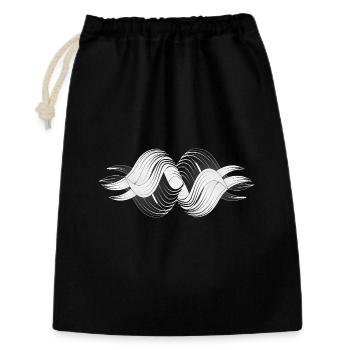 Formes abstraites – Design dynamique en noir et blanc - Sac cadeau 30 x 45 cm - noir - Devant