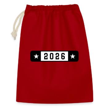 2026 - Sac cadeau 30 x 45 cm - rouge - Devant