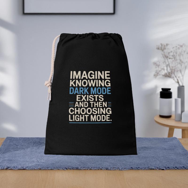 Le mode sombre existe Programmeur IT Nerd Coder Office Sac cadeau 30 x 45 cm