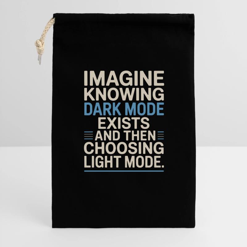 Le mode sombre existe Programmeur IT Nerd Coder Office Sac cadeau 30 x 45 cm