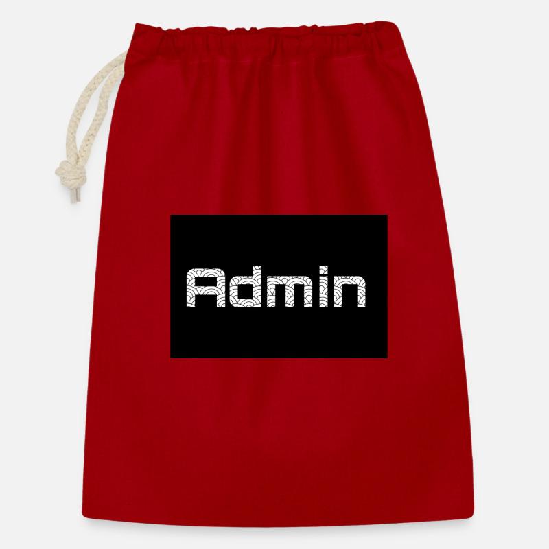 ADMIN Whitewords/Blackbackround - Geschenkbeutel aus Baumwolle (30 x 45 cm) - Rot