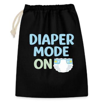 MODE COUCHE SUR LA CHEMISE – Conception Bébé & Parent - Sac cadeau 30 x 45 cm - noir - Devant