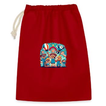 Conception personnalisée de la célébration du 4 juillet - Sac cadeau 30 x 45 cm - rouge - Devant