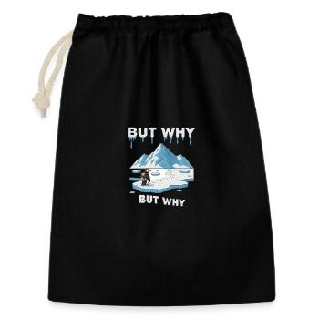 But why Penguin - Gift Bag 30 x 45 cm - black - Front