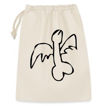 flying flying penis cock exit-shirt - Gift Bag 30 x 45 cm - nature - Front