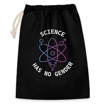 Science has no gender for women and men - Gift Bag 30 x 45 cm - black - Front