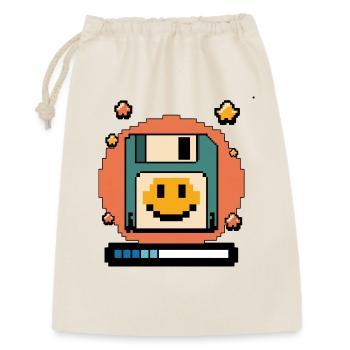 Floppy Disk Retro Internet - Geschenkbeutel aus Baumwolle (30 x 45 cm) - Natur - Vorne