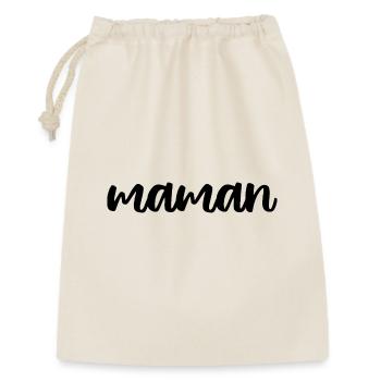 Mom: Elegant Handwritten Typography - Gift Bag 30 x 45 cm - nature - Front