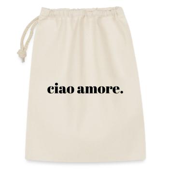 ciao amore Italian Quote Typography Art - Gift Bag 30 x 45 cm - nature - Front