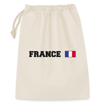 Frankreich Fan - Geschenkbeutel aus Baumwolle (30 x 45 cm) - Natur - Vorne