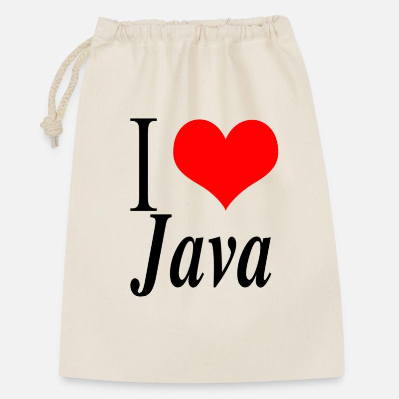 I love Java - Gift Bag 30 x 45 cm - nature