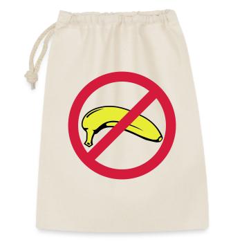Banane verboten - Geschenkbeutel aus Baumwolle (30 x 45 cm) - Natur - Vorne