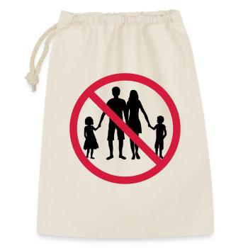 family forbidden shield zone no children siblings - Gift Bag 30 x 45 cm - nature - Front