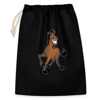 horse - Gift Bag 30 x 45 cm - black - Front