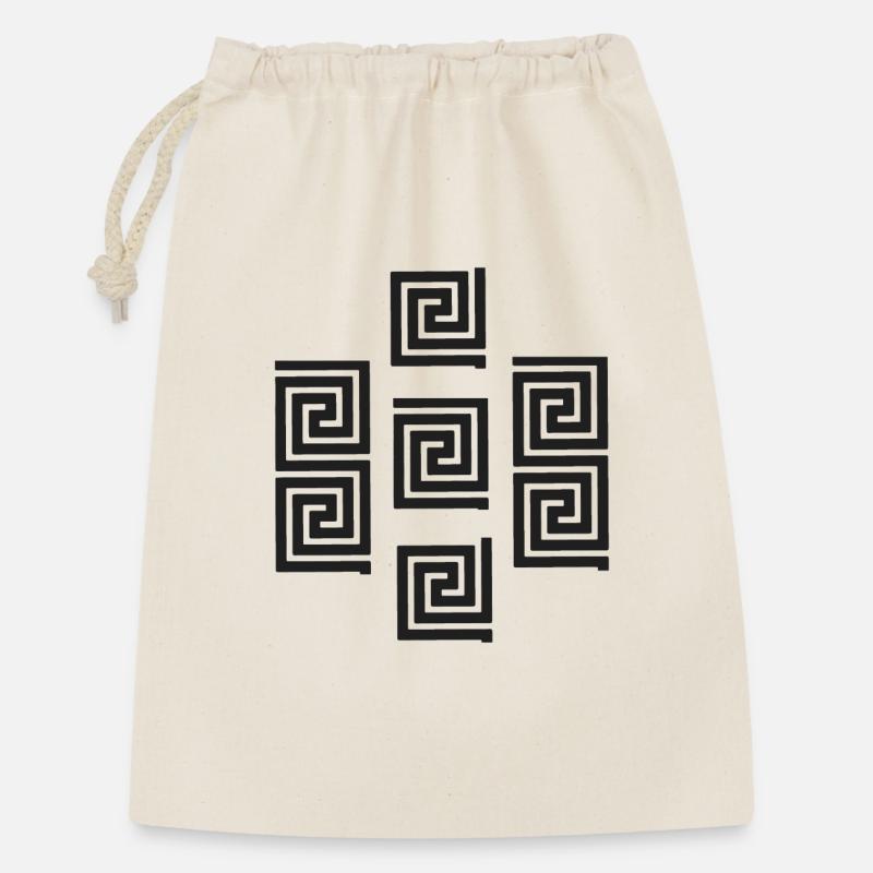Geometric Pattern Greece - Gift Bag 30 x 45 cm - nature