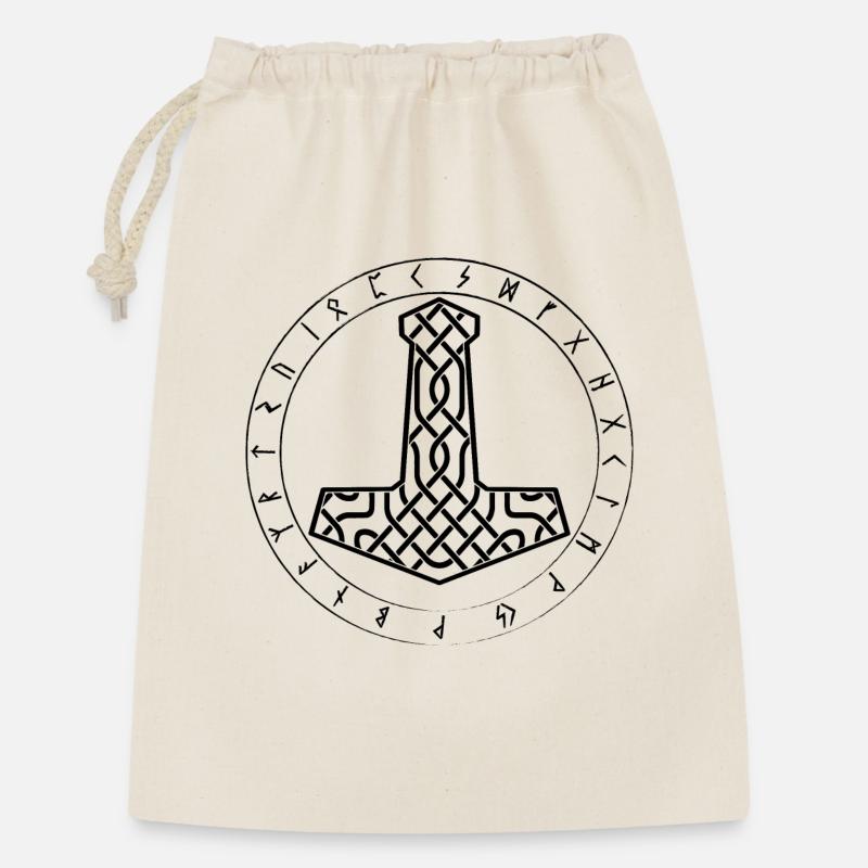 Mjöllnir Wikinger symbol - Geschenkbeutel aus Baumwolle (30 x 45 cm) - Natur