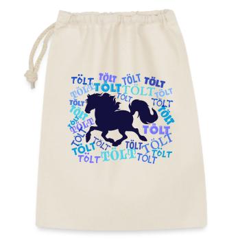 Pferdenarr Spruch Pferde Tölt Islandpferde - Geschenkbeutel aus Baumwolle (30 x 45 cm) - Natur - Vorne