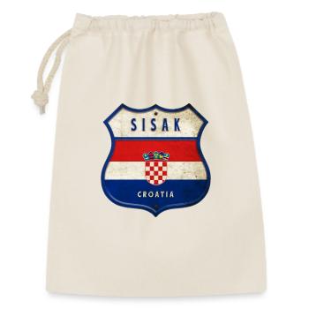 Sisak Croatia flag coat of arms design - Gift Bag 30 x 45 cm - nature - Front