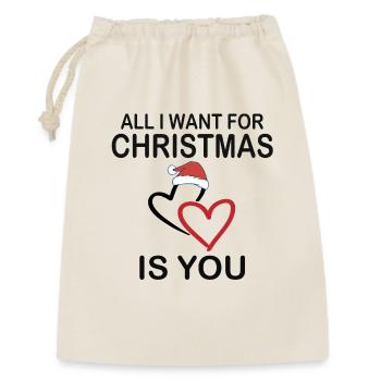 All I want for christmas is you t-shirt - Gift Bag 30 x 45 cm - nature - Front