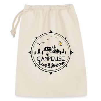 campeuse rieuse heureuse - Sac cadeau 30 x 45 cm - nature - Devant